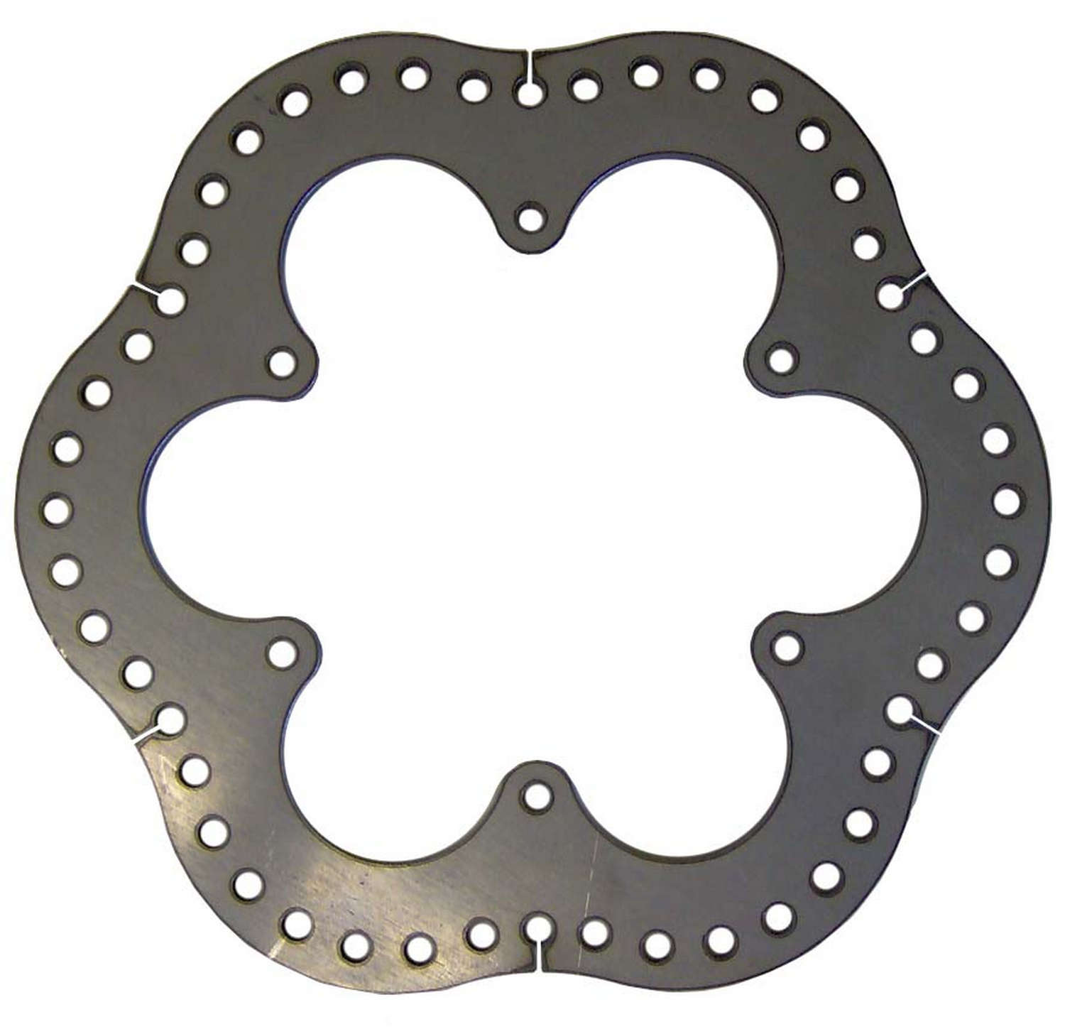 Triple X Race Components 600-BK-0001 Brake Rotor, Ultralite, Drilled / Scalloped, 9.500 in OD, 0.1875 in Thick, 6 x 5.250 in Bolt Pattern, Steel, Natural, Each