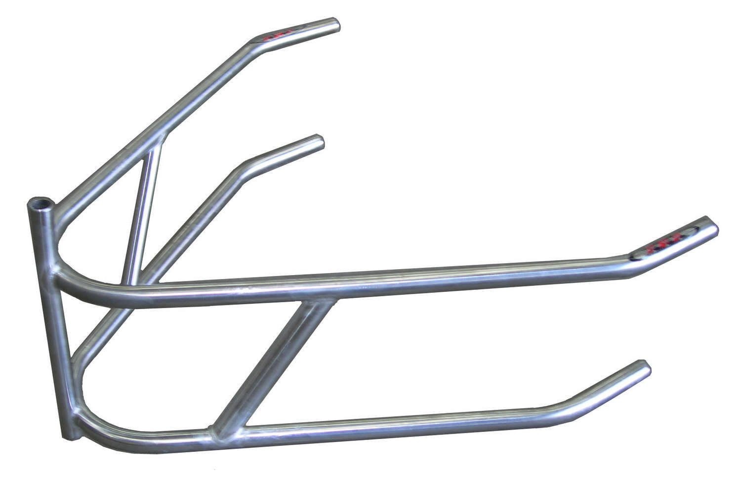 Triple X Race Components 600-BN-0005 Bumper, Post, Braces, Rear, 3/4 in Tube, Stainless, Natural, Triple X Mini, Each
