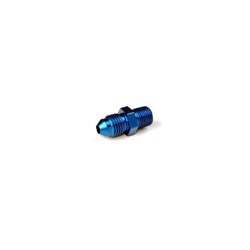 Triple X Race Components FH-3802-3 Fitting, Adapter, Straight, 3 AN Male to 1/8 in NPT Male, Aluminum, Blue Anodized, Each