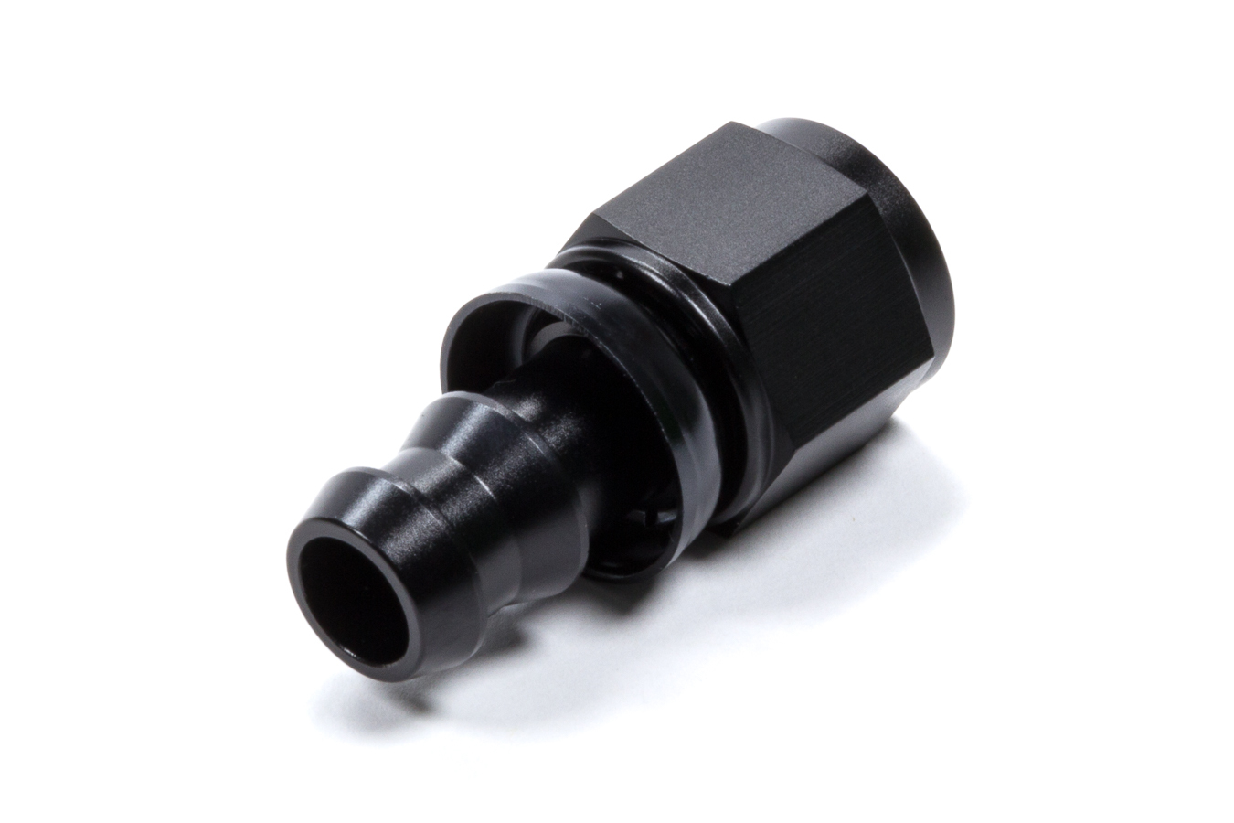 Triple X Race Components HF-10008-BLK Fitting, Hose End, Straight, 8 AN Hose Barb to 8 AN Female, Aluminum, Black Anodized, Each