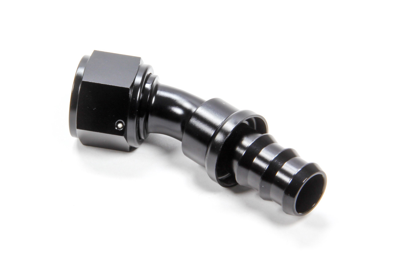 Triple X Race Components HF-13012-BLK Fitting, Hose End, 30 Degree, 12 AN Hose Barb to 12 AN Female, Aluminum, Black Anodized, Each