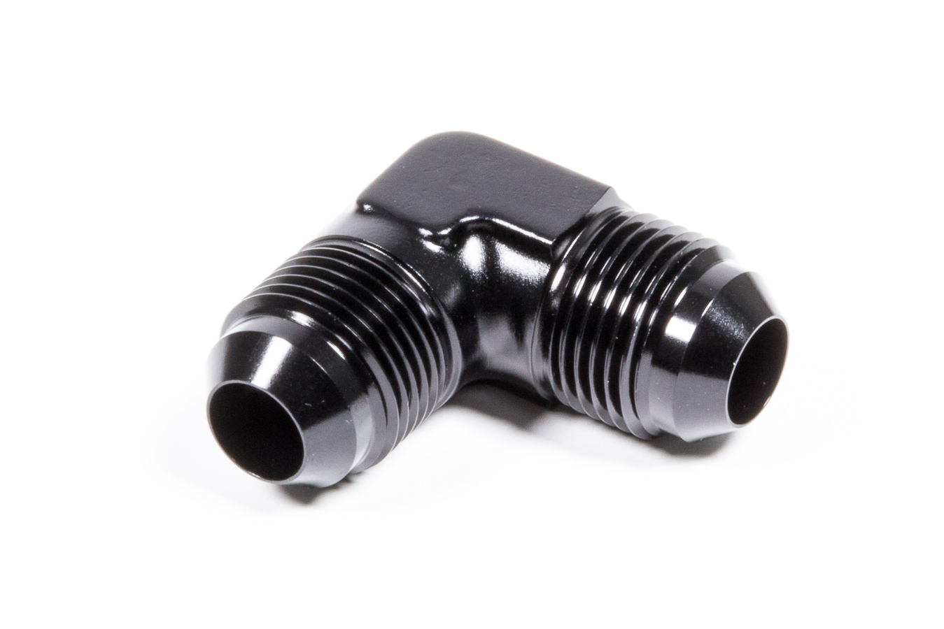 Triple X Race Components HF-35988-BLK - Fitting, Adapter, 90 Degree, 8 AN Male to 8 AN Male, Aluminum, Black Anodized, Each