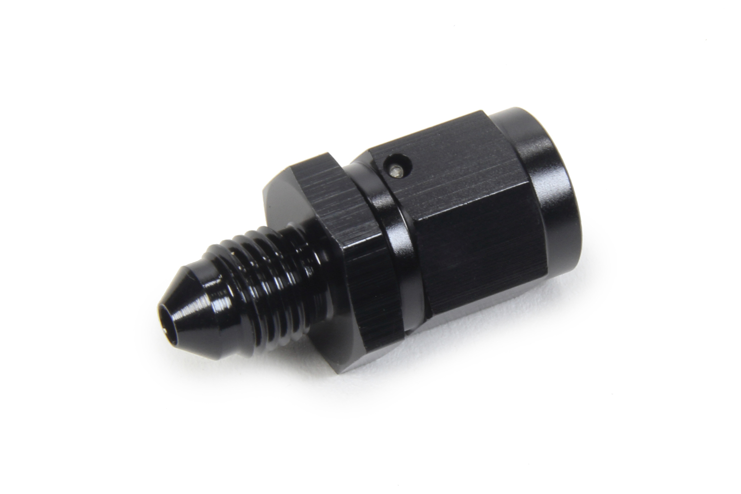 Triple X Race Components HF-37304-BLK Fitting, Adapter, Straight, 3 AN Male to 4 AN Female, Swivel, Aluminum, Black Anodized, Each
