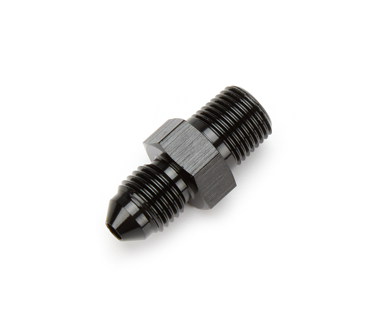 Fitting - Adapter - Straight - 3 AN Male to 1/8 in NPT Male - Aluminum - Blue Anodized - Each