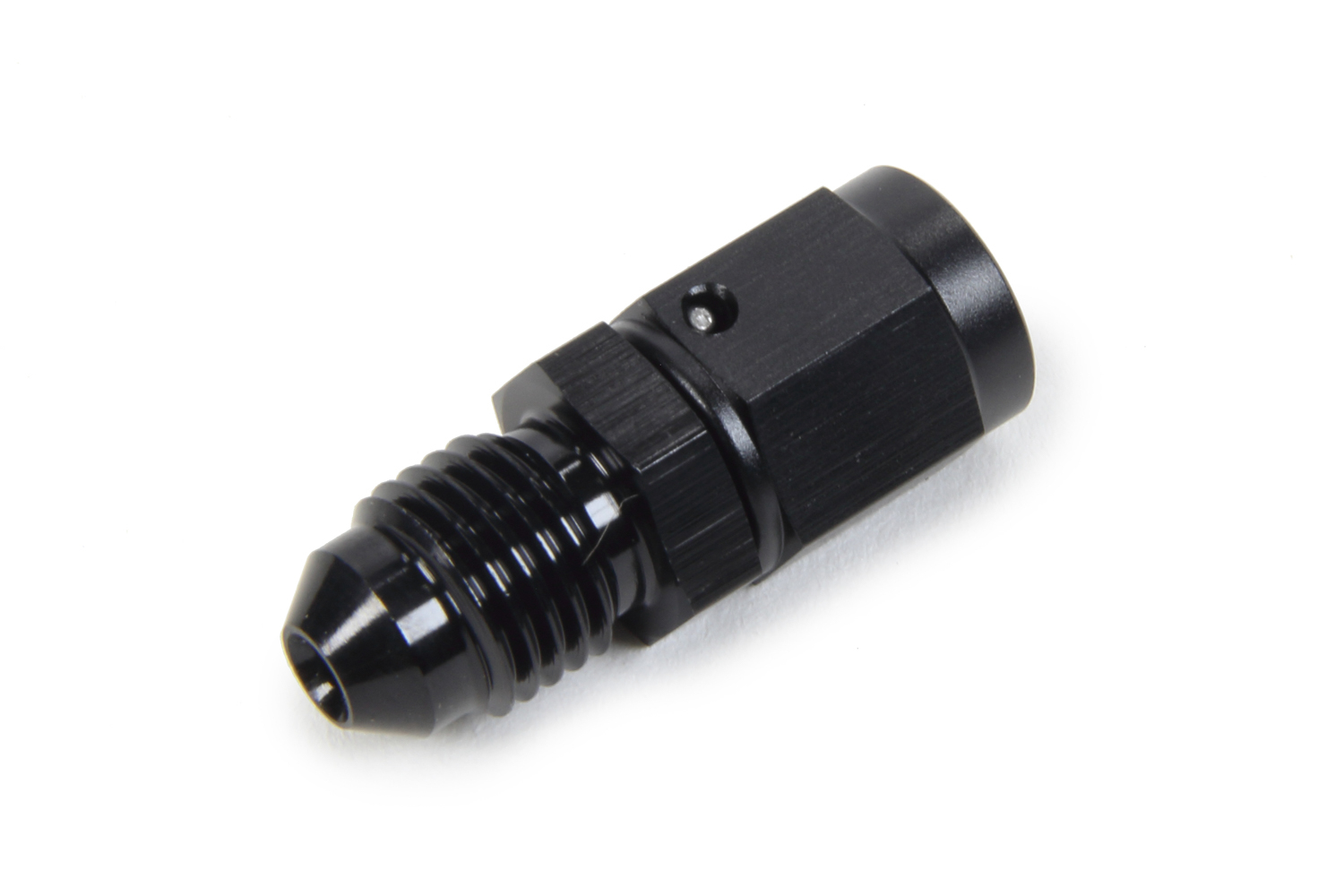 Fitting - Adapter - Straight - 3 AN Female to 4 AN Male Swivel - Aluminum - Black Anodized - Each