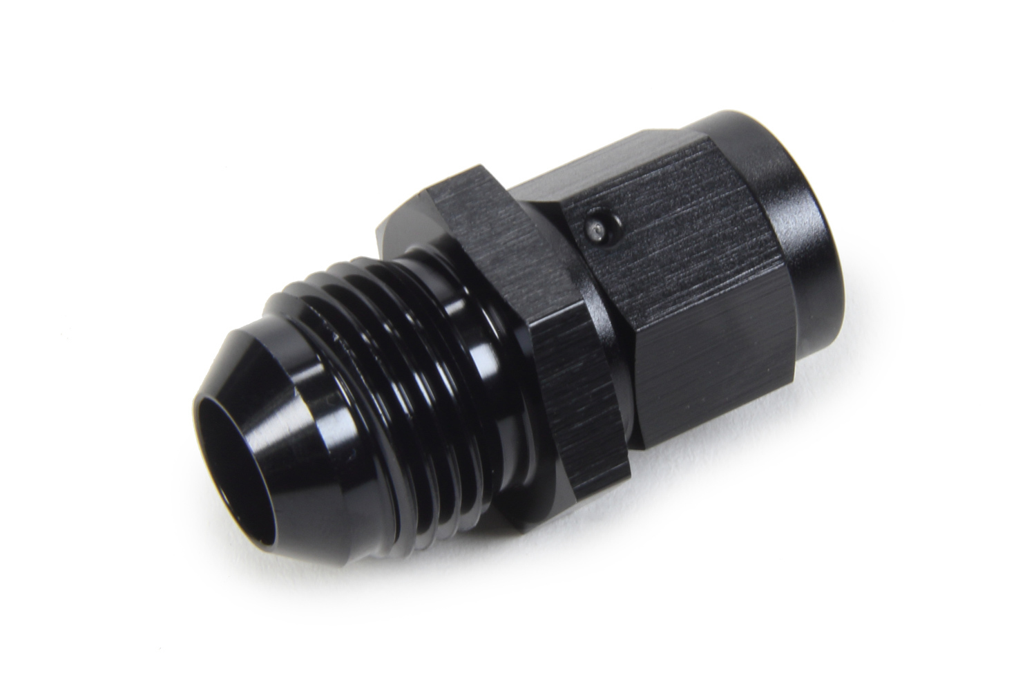 Fitting - Adapter - Straight - 6 AN Female to 8 AN Male Swivel - Aluminum - Black Anodized - Each