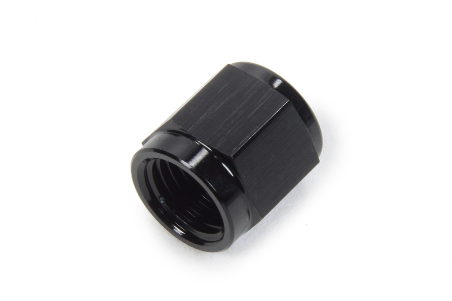 Triple X Race Components HF-61004-BLK Fitting, Tube Nut, 4 AN, 1/4 in Tube, Aluminum, Black Anodized, Each
