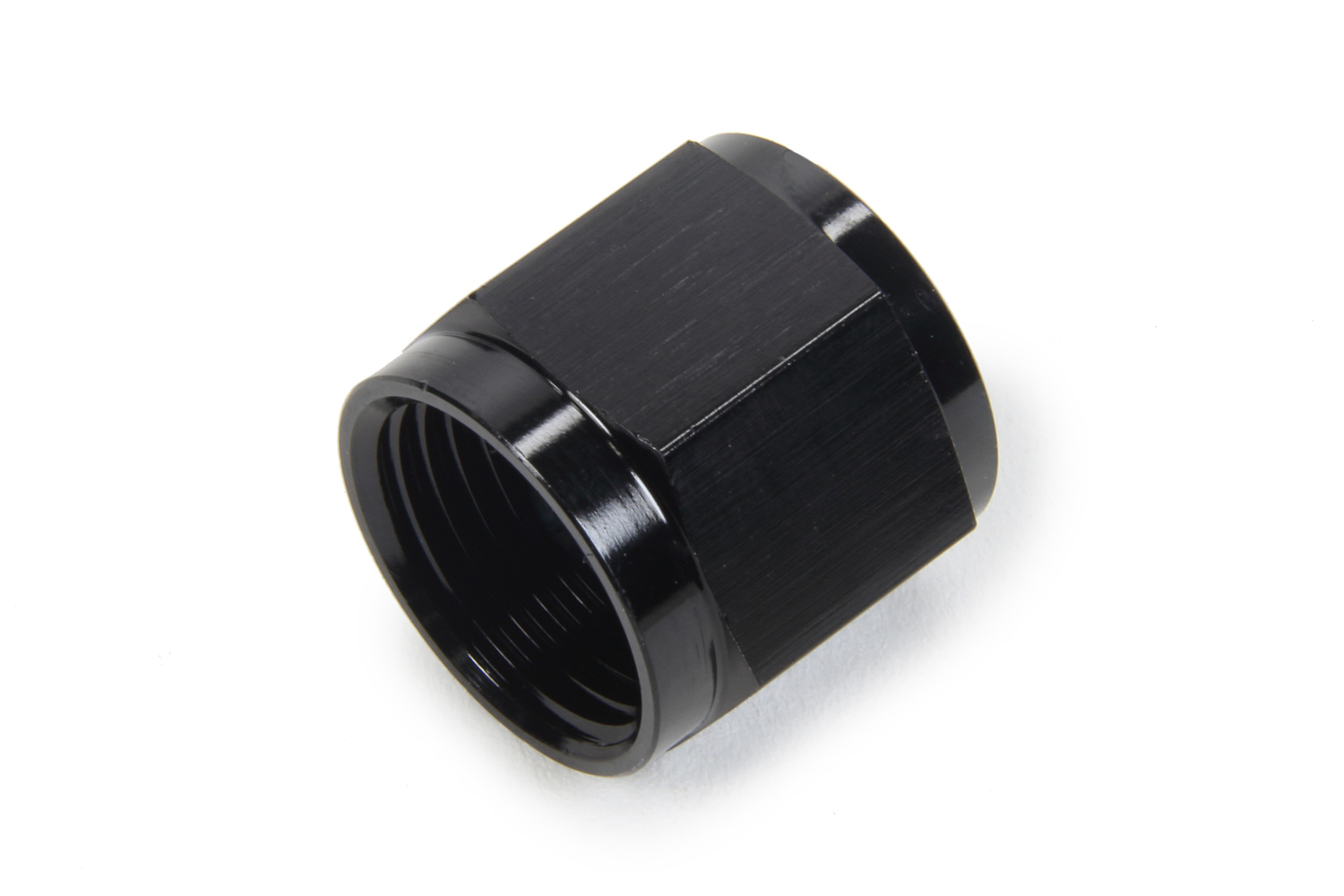 Triple X Race Components HF-61008-BLK Fitting, Tube Nut, 8 AN, 1/2 in Tube, Aluminum, Black Anodized, Each