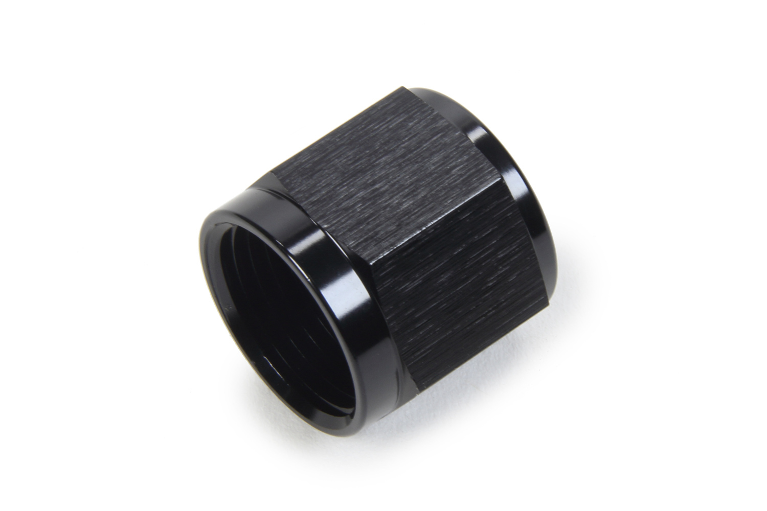 Triple X Race Components HF-61010-BLK Fitting, Tube Nut, 10 AN, 5/8 in Tube, Aluminum, Black Anodized, Each