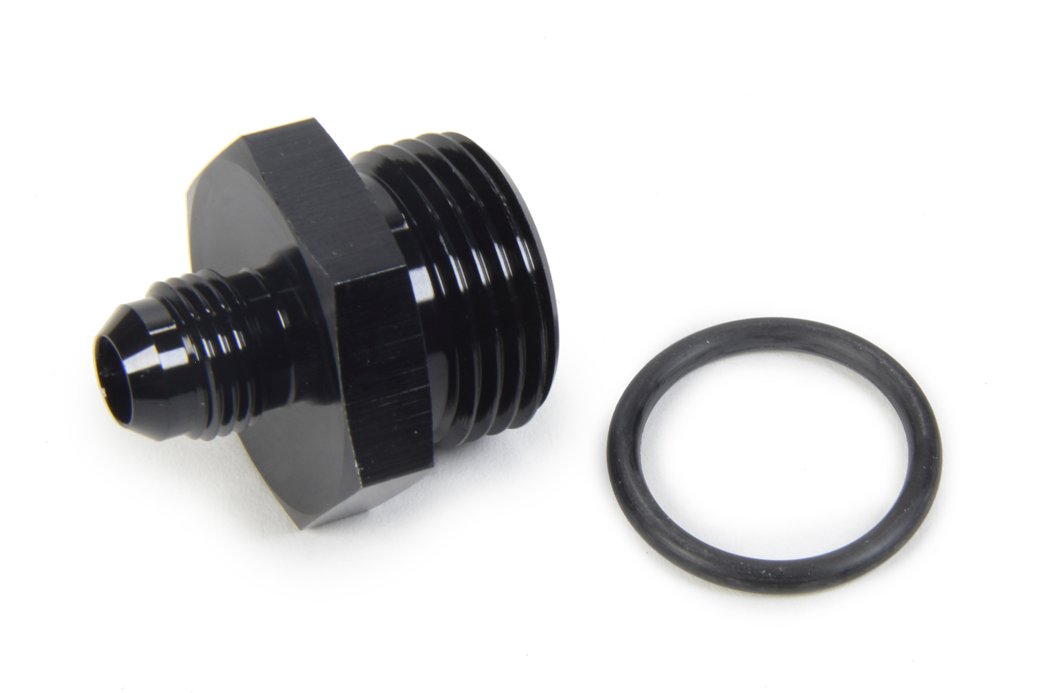 Triple X Race Components HF-80612-BLK Fitting, Adapter, Straight, 6 AN Male to 12 AN Male O-Ring, Aluminum, Black Anodized, Each