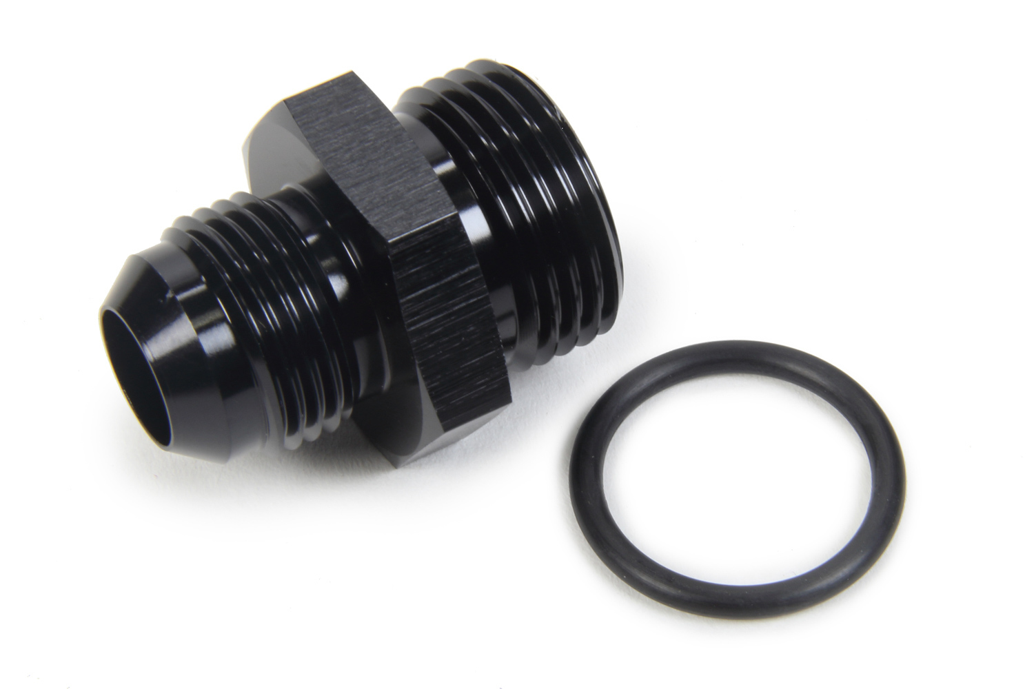 Triple X Race Components HF-81012-BLK Fitting, Adapter, Straight, 10 AN Male to 12 AN Male O-Ring, Aluminum, Black Anodized, Each