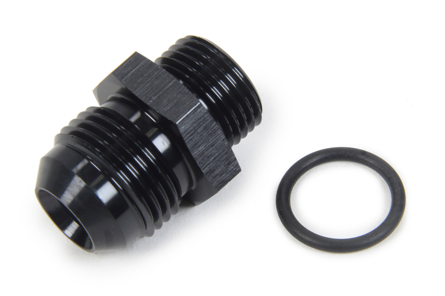 Triple X Race Components HF-81080-BLK Fitting, Adapter, Straight, 10 AN Male to 8 AN Male O-Ring, Aluminum, Black Anodized, Each