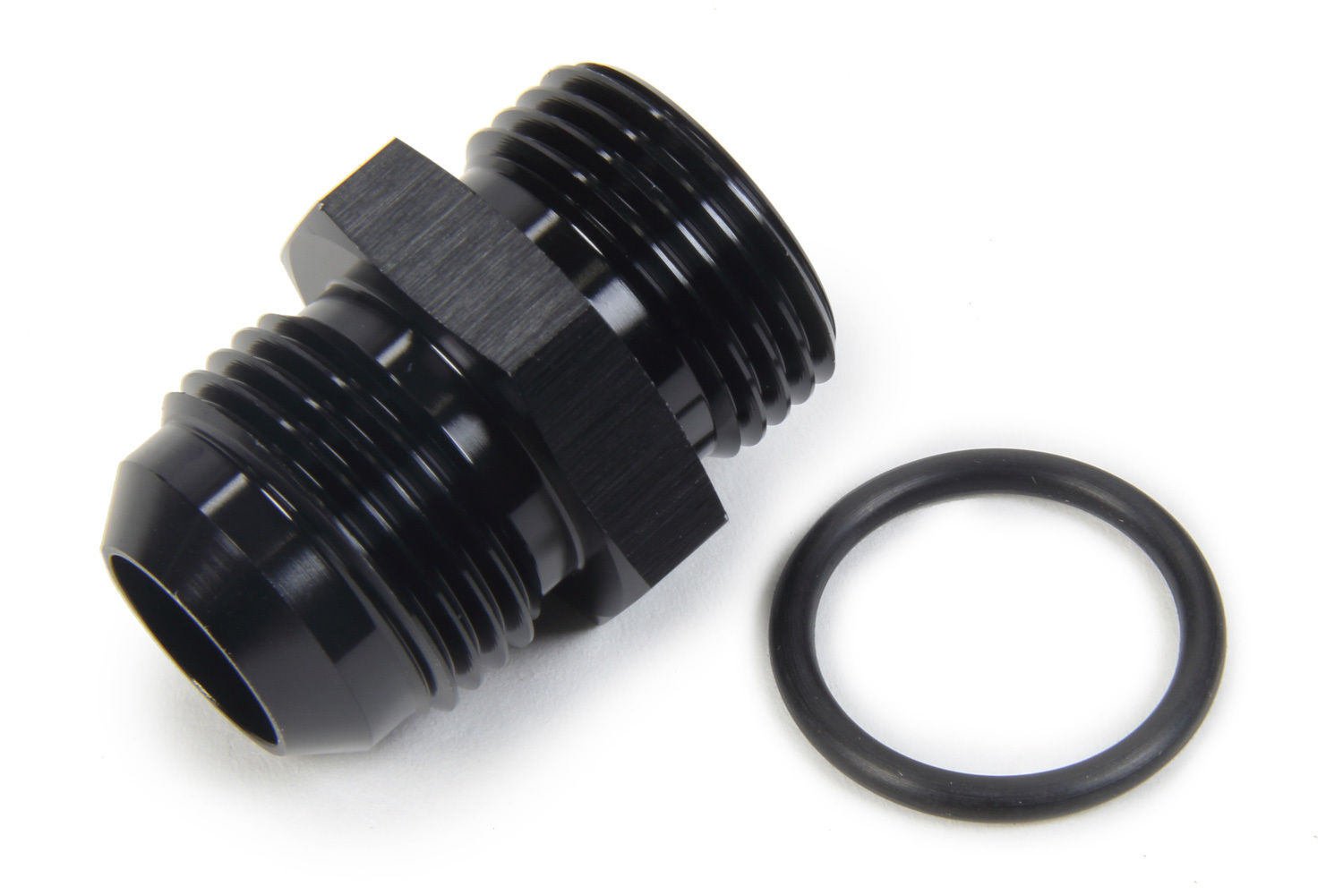 Fitting - Adapter - Straight - 12 AN Male to 12 AN Male O-Ring - Aluminum - Black Anodized - Each
