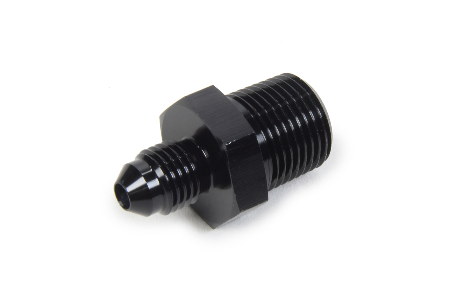 Triple X Race Components HF-90043-BLK Fitting, Adapter, Straight, 4 AN Male to 3/8 in NPT Male, Aluminum, Black Anodized, Each