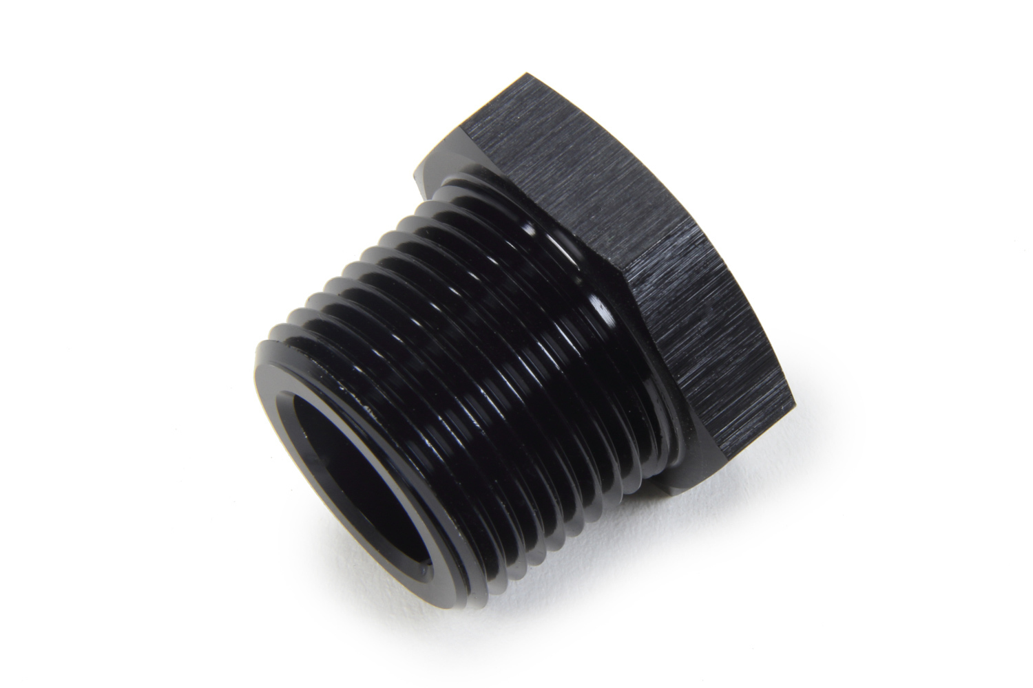 Fitting - Bushing - 1/4 in NPT Female to 3/4 in NPT Male - Aluminum - Black Anodized - Each