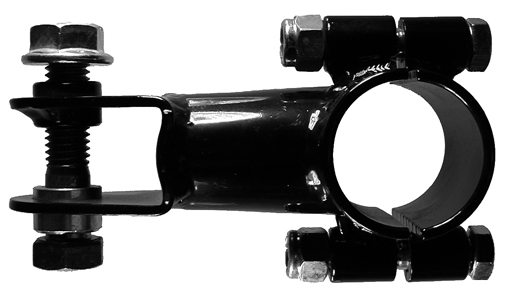 5th Coil Mount Bracket - Clamp-On - 3.5 in Long - Steel - Black Powder Coat - 1-1/2 in OD Tube - Each