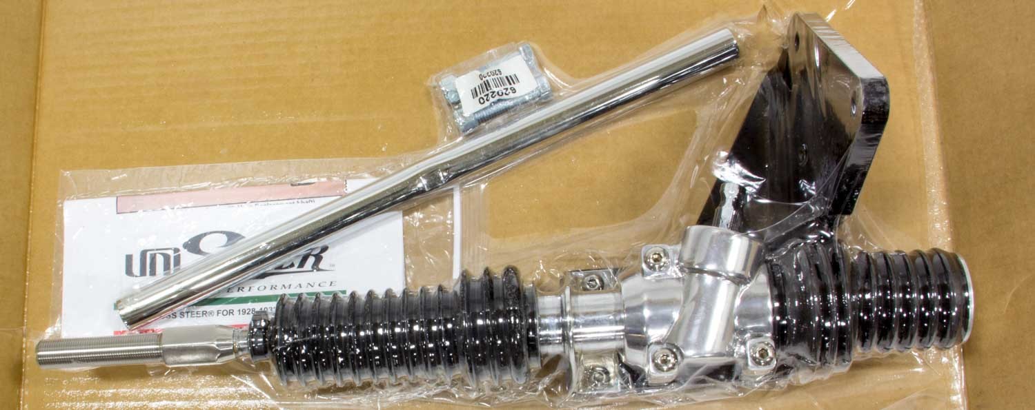 Unisteer Performance 8000460-01 Rack and Pinion, Manual, 6.00 in Travel, 33.0 in Long, Aluminum, Polished, Ford Model A 1928-32, Kit