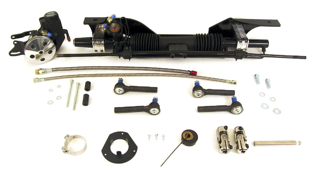 Unisteer Performance 8010920-01 Rack and Pinion, Power, Aluminum, Black Powder Coat, Ford Mustang 1967-70, Kit