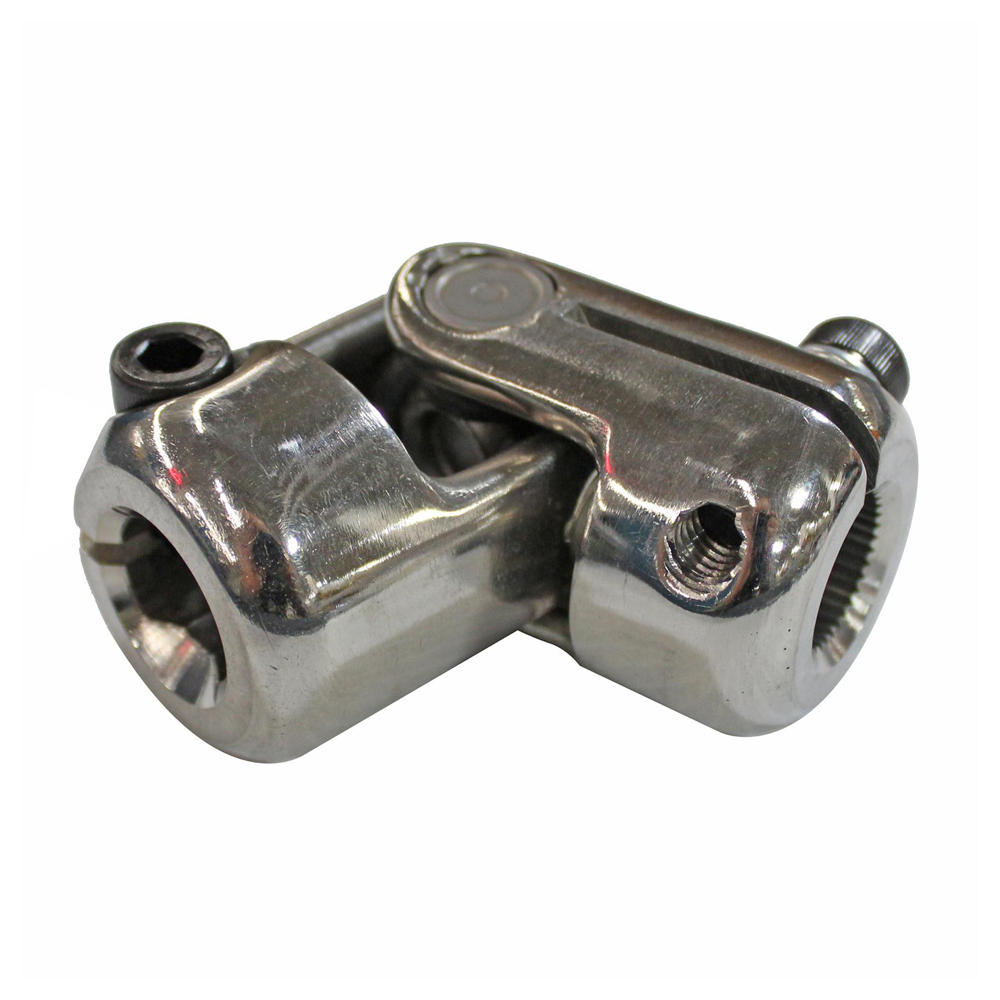 Unisteer Performance 8050880 Steering Universal Joint, Single Joint, 3/4 in 36 Spline to 3/4 in DD, Steel, Polished, Each