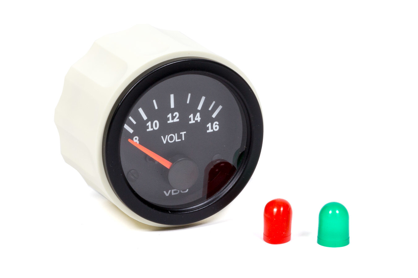 VDO Vision Electrical Voltmeter Gauge 2 1//16/" Dia Black Face 332103