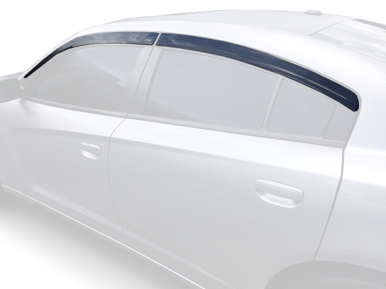 Auto Ventshade Low-Profile Ventvisors 894064 Side Window Visors, Ventvisors, Front and Rear, Acrylic, Smoke, Dodge, Set of 4