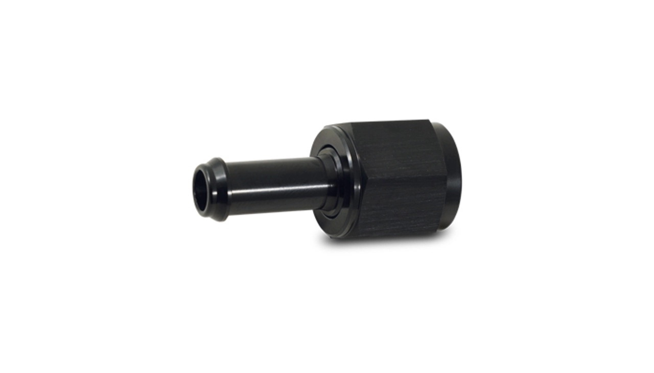 Vibrant Performance 11266 Fitting, Adapter, Straight, 3 AN Female to 1/4 in Hose Barb, Aluminum, Black Anodized, Each