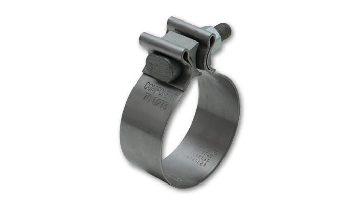 Vibrant Performance 1162 Exhaust Clamp, Band Clamp, 3-1/2 in Diameter, 1-1/4 in Wide Band, Stainless, Natural, Each