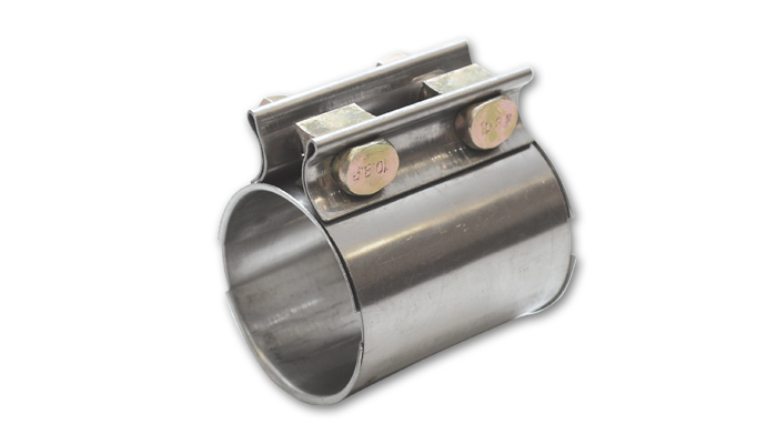 Vibrant Performance 1171 Exhaust Clamp, TC Series, Coupler, 2-1/2 in Butt Joint, Stainless, Natural, Each