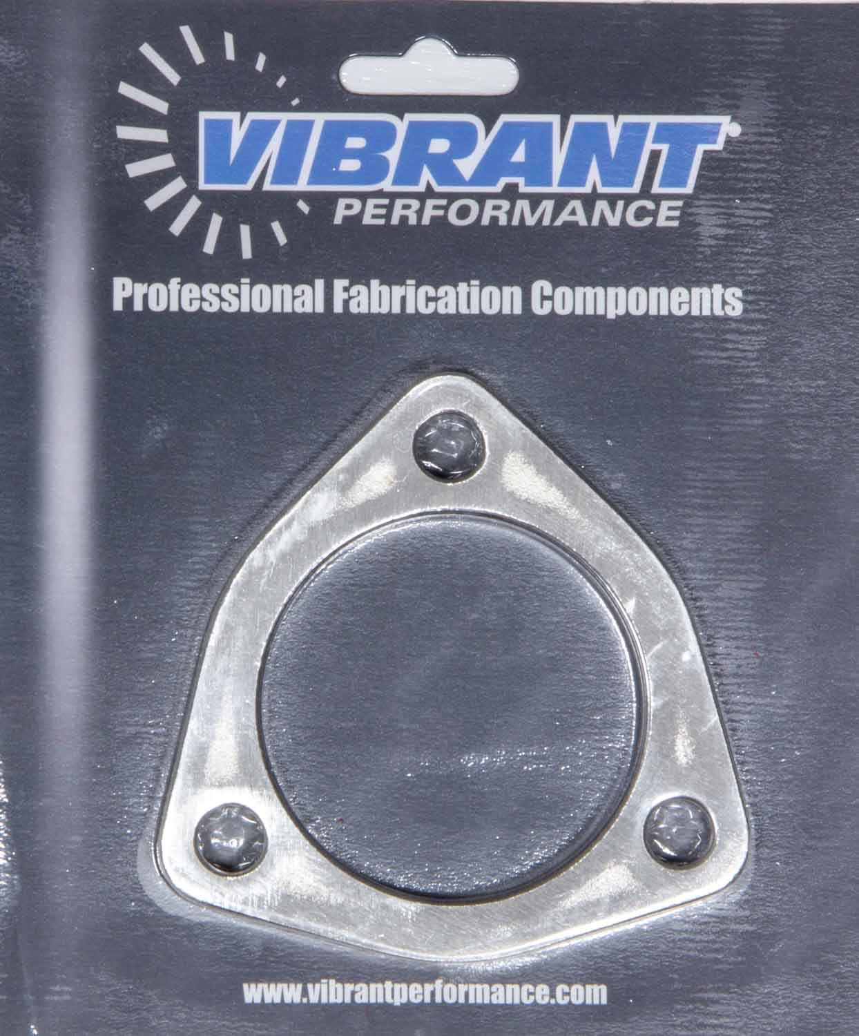 Vibrant Performance 1482S - Collector Flange, 3-Bolt, 3/8 in Thick, 2.5 in ID, Stainless, Each