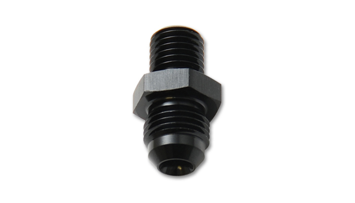 Vibrant Performance 16615 Fitting, Adapter, Straight, 6 AN Male to 12 mm x 1.25 Inverted Flare, Aluminum, Black Anodized, Each