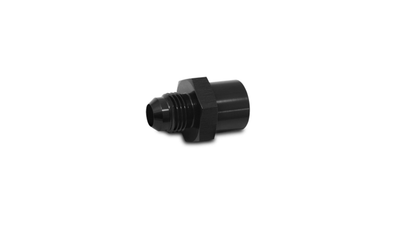 Vibrant Performance 16787 Fitting, Adapter, Straight, 8 AN Male to 14 mm x 1.500 Female, Aluminum, Black Anodized, Each