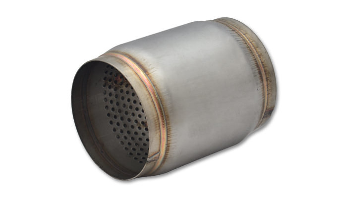 Vibrant Performance 17965 - Muffler, Race, 3-1/2 in Inlet, 3-1/2 Outlet, 4-1/4 in Diameter Body, 5 in Long, Stainless, Natural, Each