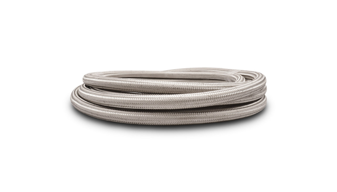Vibrant Performance 18413 Hose, Steel-Flex, 3 AN PTFE, 10 ft, Braided Stainless, Natural, Each