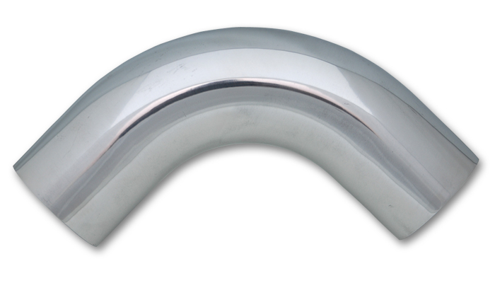 Vibrant Performance 2159 Aluminum Tubing Bend, 90 Degree, Mandrel, 1-3/4 in Diameter, 2-1/2 in Radius, 4 in Legs, Aluminum, Polished, Each