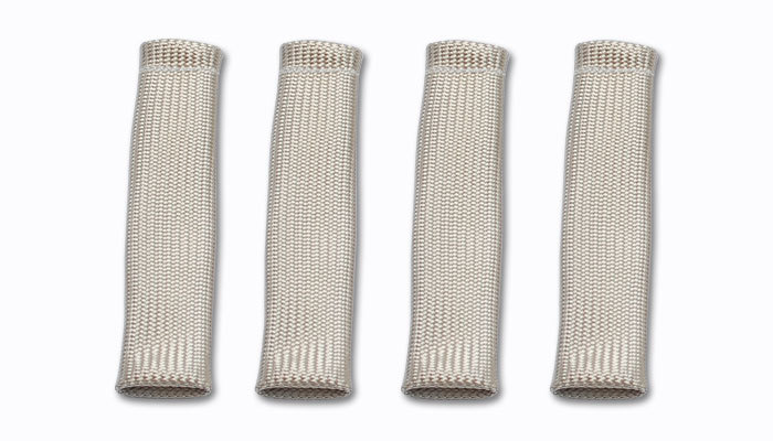 Vibrant Performance 25890 Spark Plug Boot Sleeve, 3/4 in ID x 8 in Long, Braided Fiberglass, Natural, Set of 4