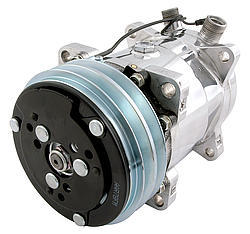 Vintage Air 04808-VUA Air Conditioning Compressor, Sanden 508, R-134A, 2 Groove V-Belt Pulley, Natural, Universal, Each