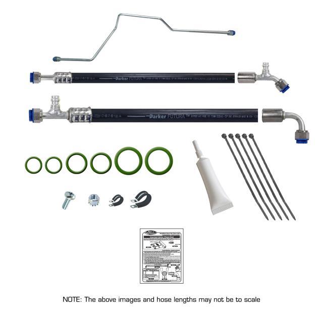 Vintage Air SureFit Modified Refrigeration Line Kits for 1962-1967 CHEVY II - 526673 Conditioning Hose, Sure Fit Line, Rubber, Black, Fittings, Gen IV, Chevy, Kit thumbnail 2