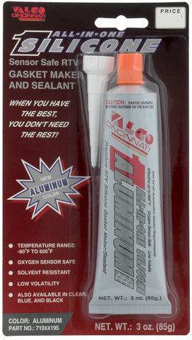 Valco 71195 Sealant, All-In-One Aluminum, Silicone, 3.00 oz Tube, Each
