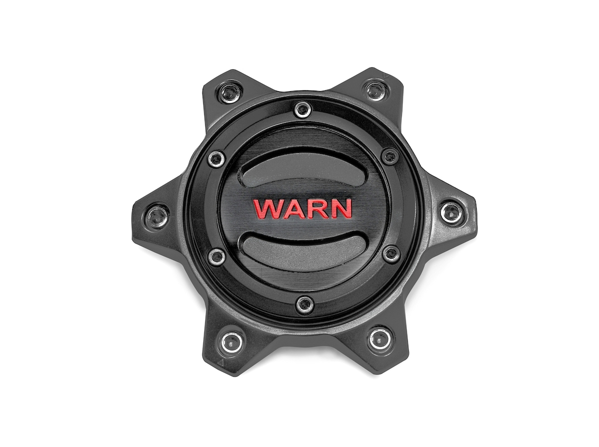 Warn 104483 Wheel Center Cap, Red Logo, Black Powder Coat, Warn Epic Wheels, Each