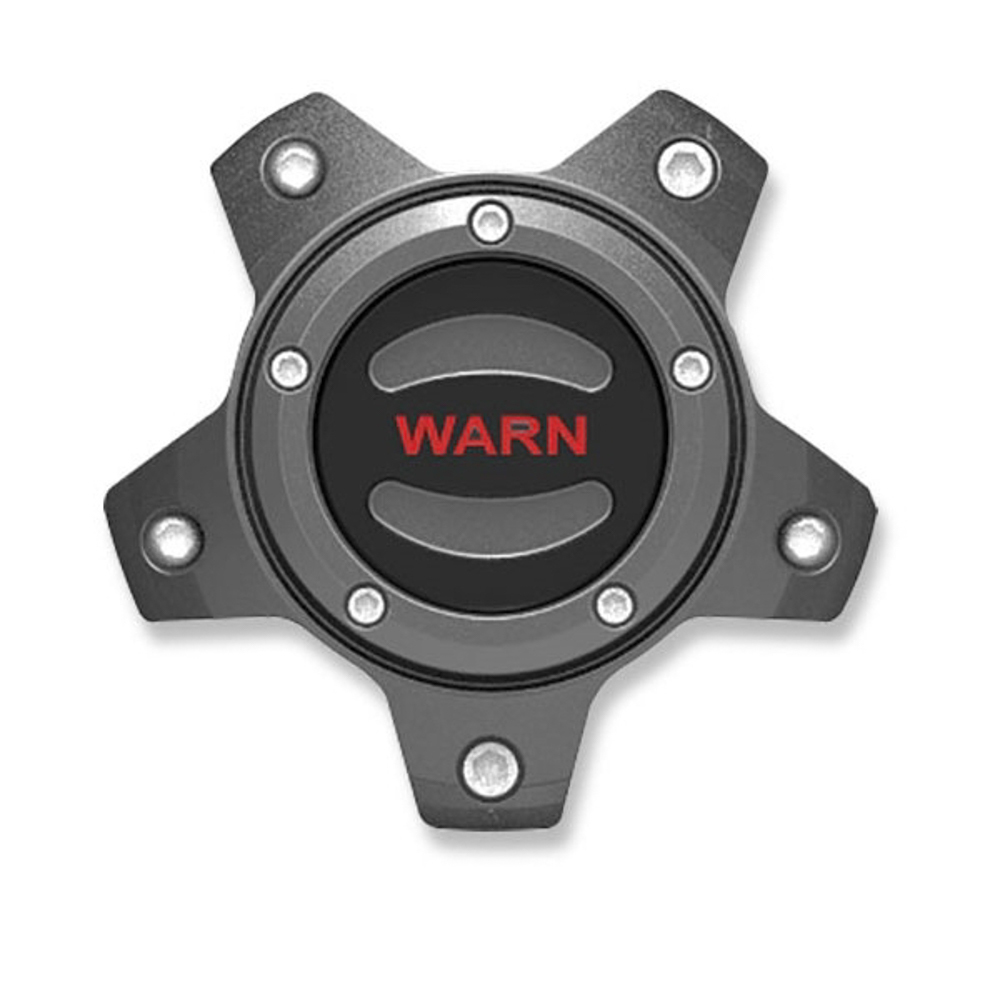 Warn 106684 Wheel Center Cap, Gray / Red Warn, Each