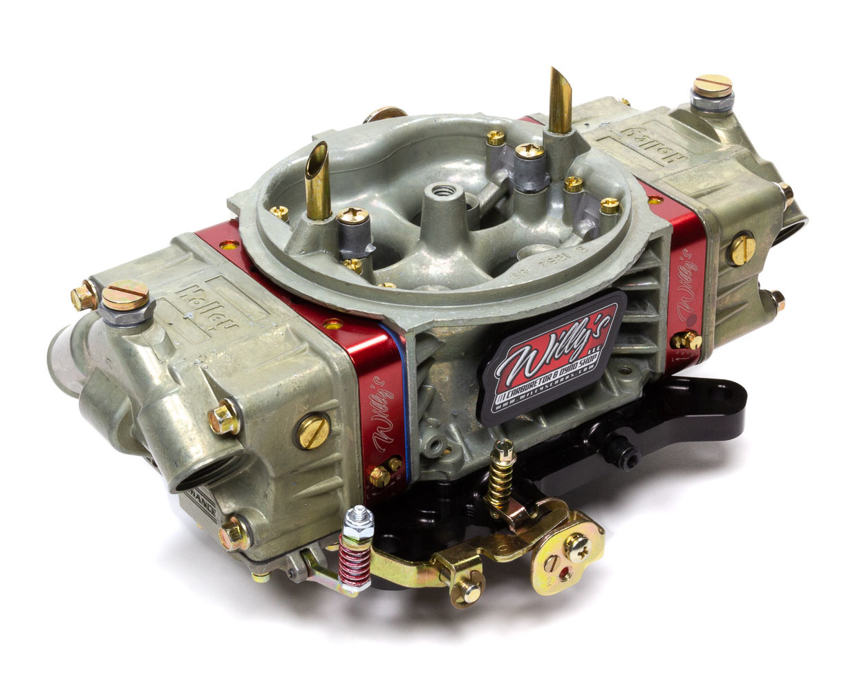 Willys Carb 50127 Carburetor, 604 Crate, 4-Barrel, 750 CFM, Square Bore, No Choke, Mechanical Secondary, Dual Inlet, Chromate, Each