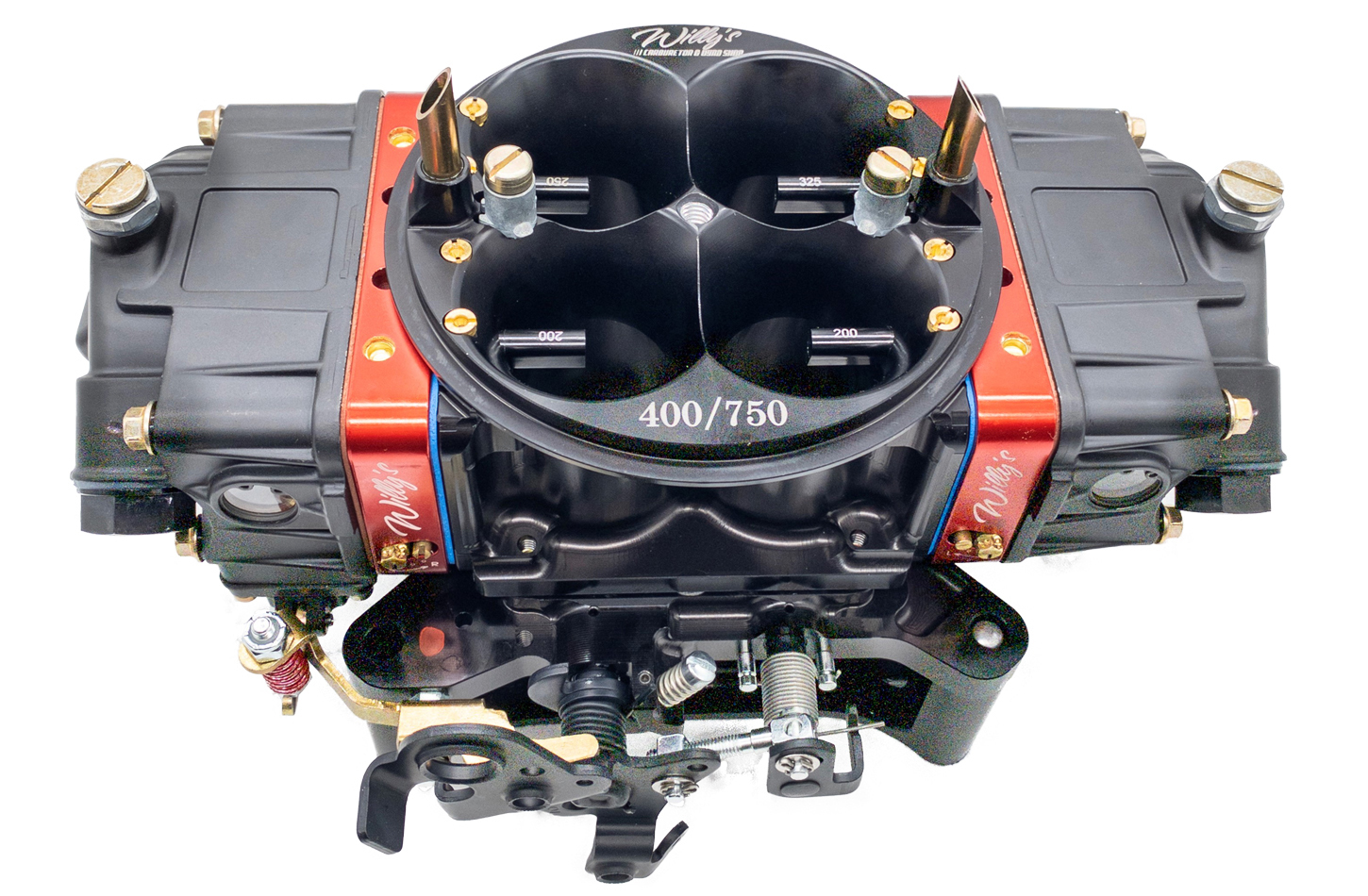Willys Carb 66043EQ Carburetor, Equalizer, 4-Barrel, 750 CFM, Square Bore, No Choke, Mechanical Secondary, Dual Inlet, Black Powder Coat, E85, 604 Crate Engine, Each