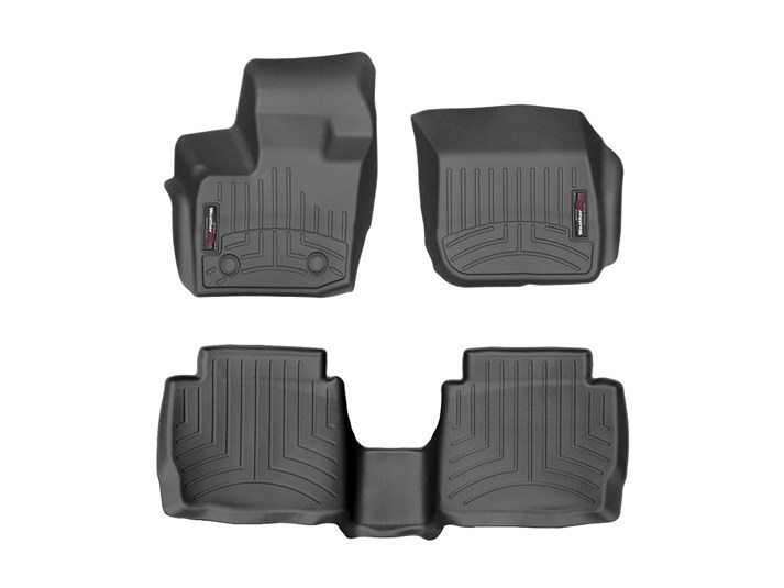 Floor Liner - Front / 2nd Row - Plastic - Black / Textured - Ford Midsize Car 2017-18 - Kit