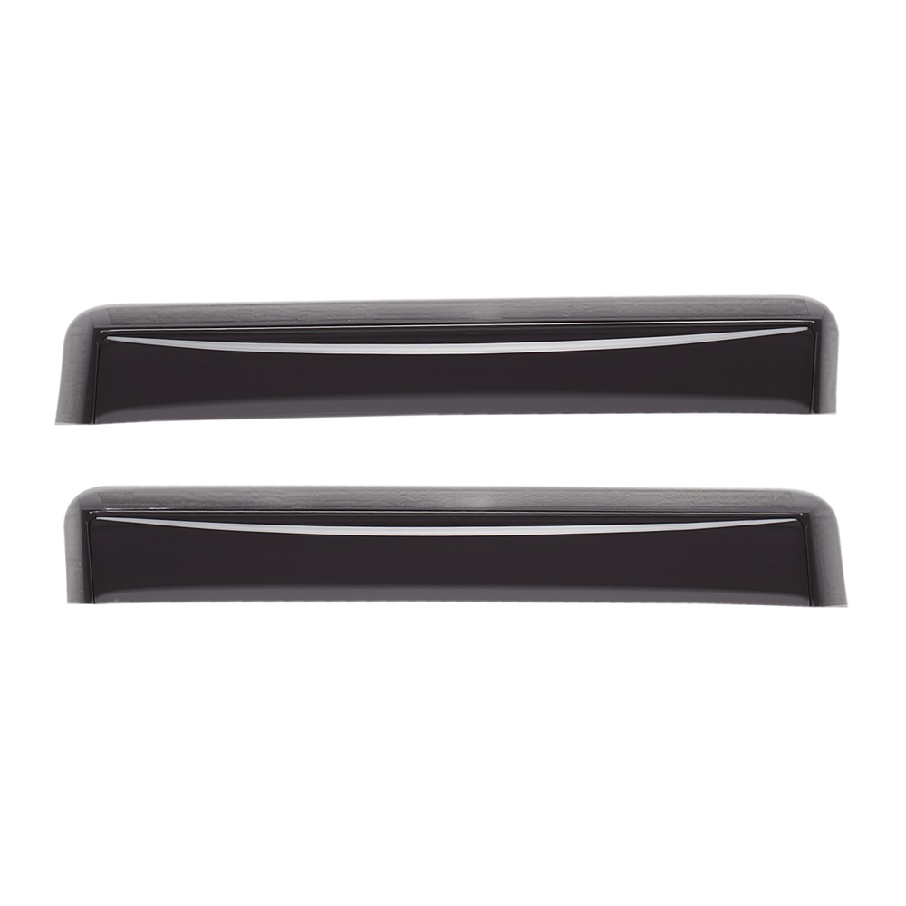 Side Window Visor - Front - 3 mm Thick - Snap-In - Plastic - Dark Smoke - Crew Cab - GM Fullsize Truck 2019-20 - Pair