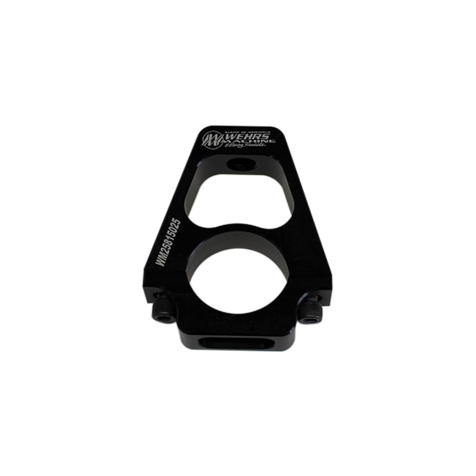 Wehrs Machine WM25815025 Hood Pin Mount, Clamp-On, 1-1/2 in ID, 2-1/2 in Tall, Aluminum, Black Anodized, Each