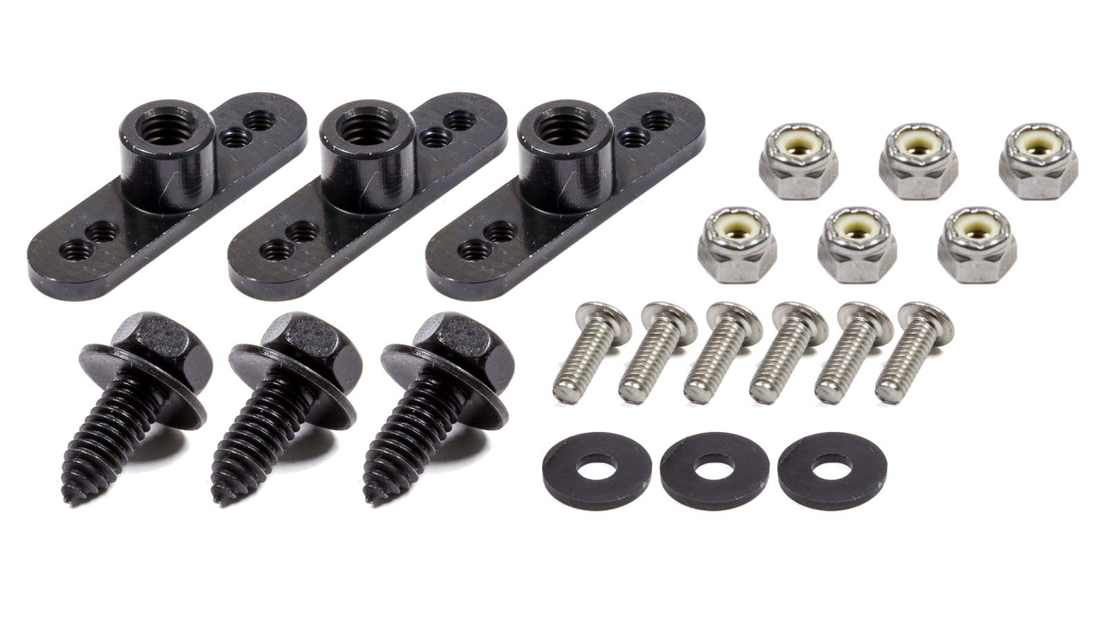 Wehrs Machine WM377S-312-3 Mud Cover Installation Kit, 5/16-18 in Thread, Screw-In Inserts / Bolts Included, Steel, Black Paint, Set of 3