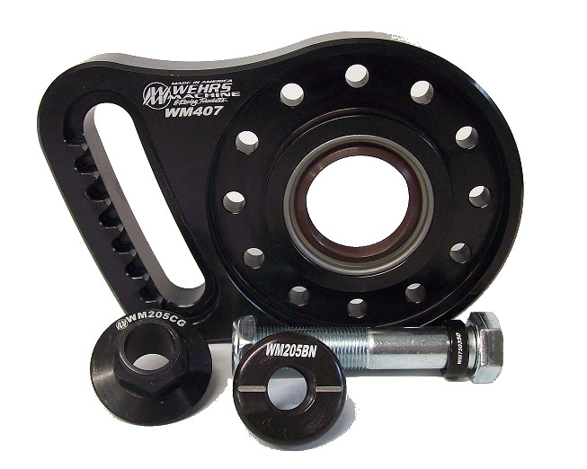 Wehrs Machine WM407 Panhard Bar Bracket, Pinion Mount, Bolt-On, Double Adjustable, Climber Gear / Hardware / Seal Included, Steel, Black Powder Coat, Quick Change, Kit