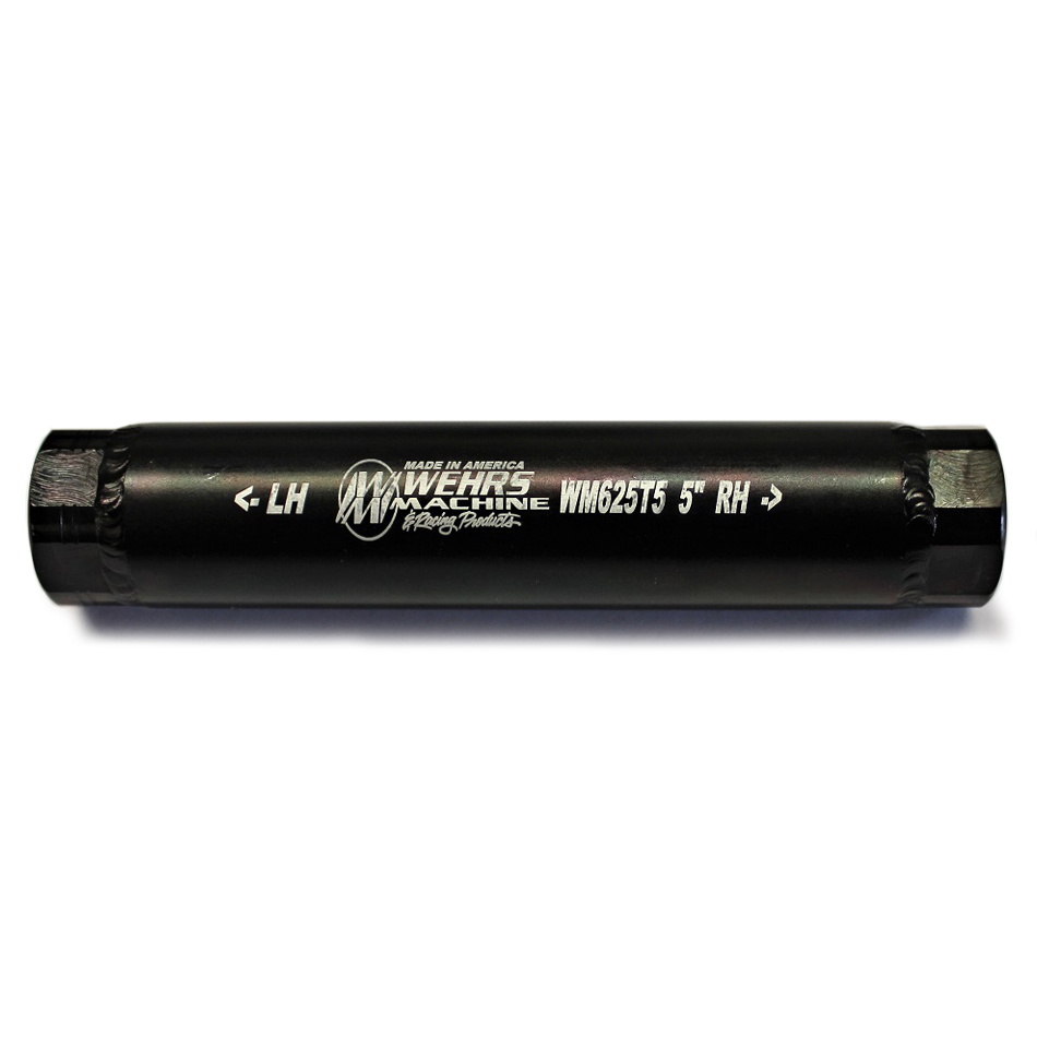 Wehrs Machine WM625T5 - Suspension Tube, 1 in OD, 5 in Long, 5/8-18 in Female Threads, Steel, Black Oxide, Each