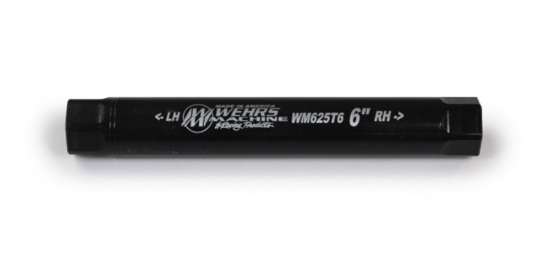 Wehrs Machine WM625T6 - Suspension Tube, 7/8 in OD, 6 in Long, 5/8-18 in Female Threads, Steel, Black Oxide, Each