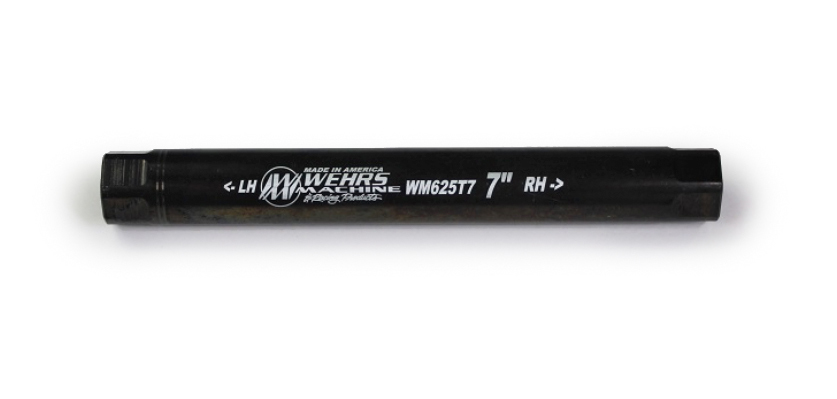 Wehrs Machine WM625T7 - Suspension Tube, Bent, 7/8 in OD, 7 in Long, 5/8-18 in Female Threads, Steel, Black Oxide, Each